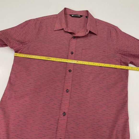 Travis Mathew Men's Heather Earth Red Prestige Lifestyle Button Shirt Size M - Picture 6 of 7
